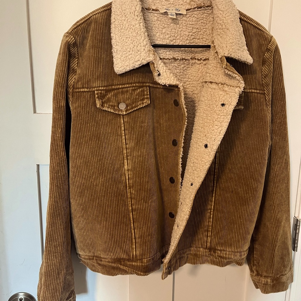 Corduroy fur-lined Jacket size L